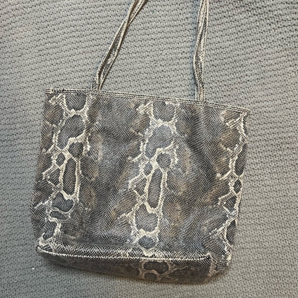 Elegant Snake Print Tote Bag